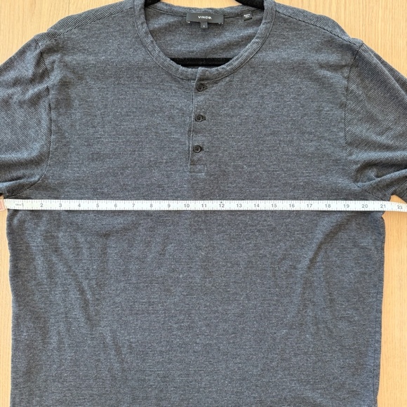 Vince - Striped T-shirt - Charcoal and Black - Size Large - Picture 3 of 8
